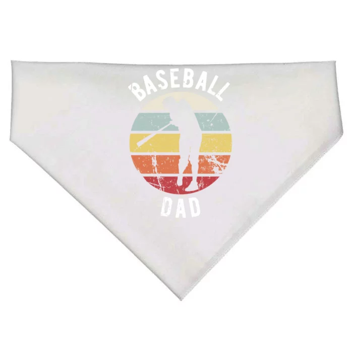 Retro Vintage Gift Sports Fan Gift Funny Baseball Dad Gift USA-Made Doggie Bandana