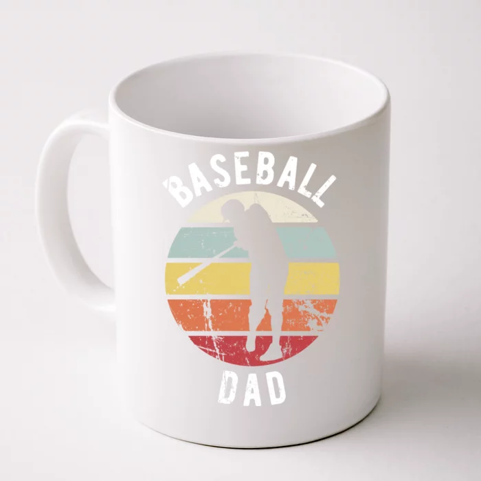 Retro Vintage Gift Sports Fan Gift Funny Baseball Dad Gift Front & Back Coffee Mug