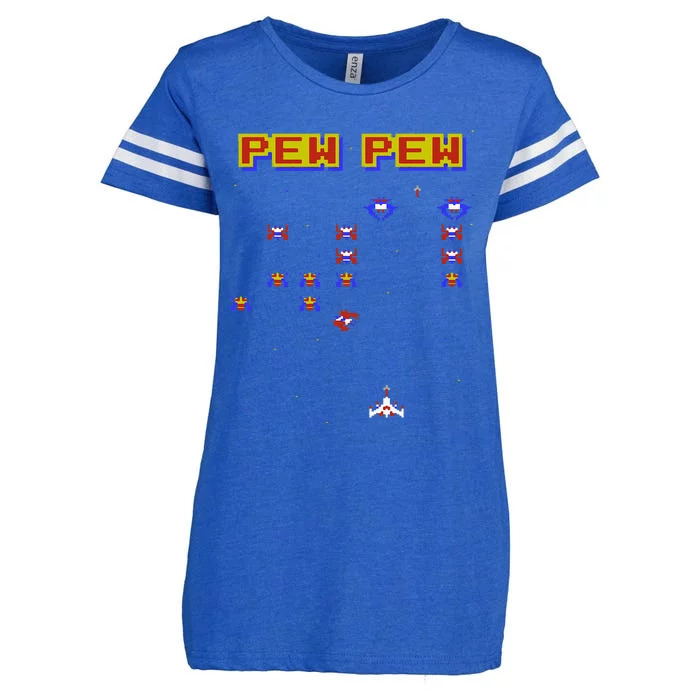 Retro Video Game Old School Game 80s Vintage Gaming Enza Ladies Jersey Football T-Shirt