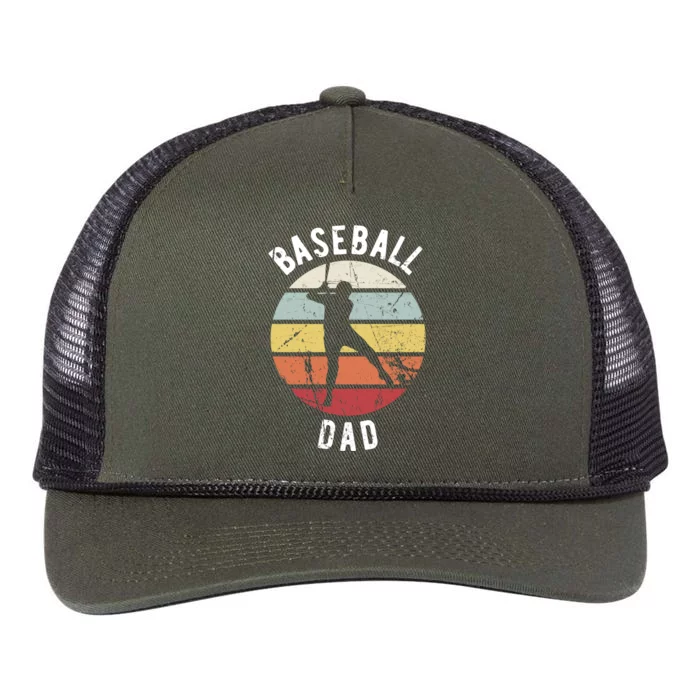 Retro Vintage Gift Sports Fan Gift Funny Baseball Dad Great Gift Retro Rope Trucker Hat Cap