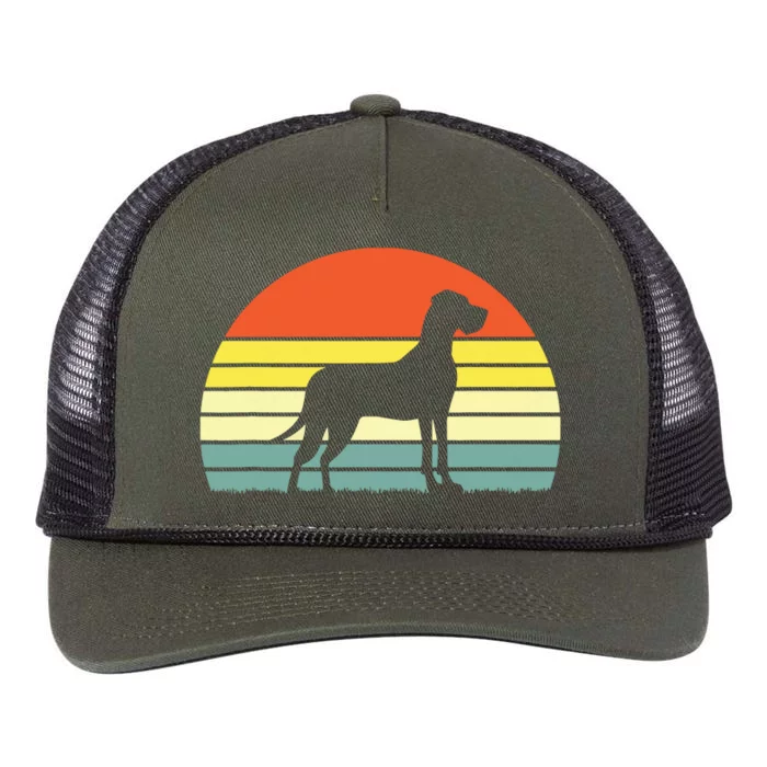 Retro Vintage Great Dane Dog Gifts For Men Women Kids Retro Rope Trucker Hat Cap