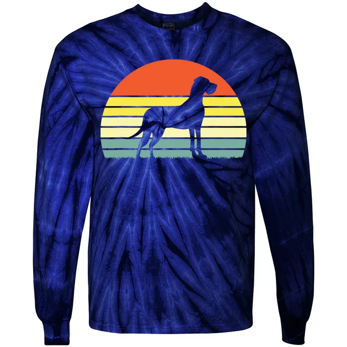 Retro Vintage Great Dane Dog Gifts For Men Women Kids Tie-Dye Long Sleeve Shirt