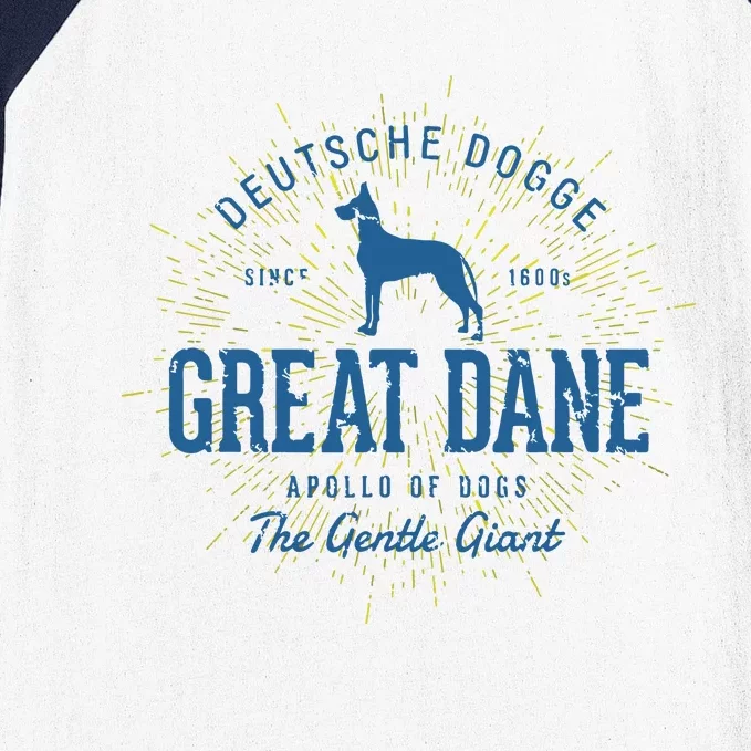 Retro Vintage Great Dane Baseball Sleeve Shirt