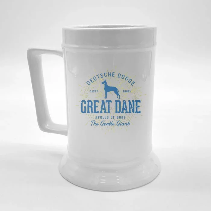 Retro Vintage Great Dane Front & Back Beer Stein