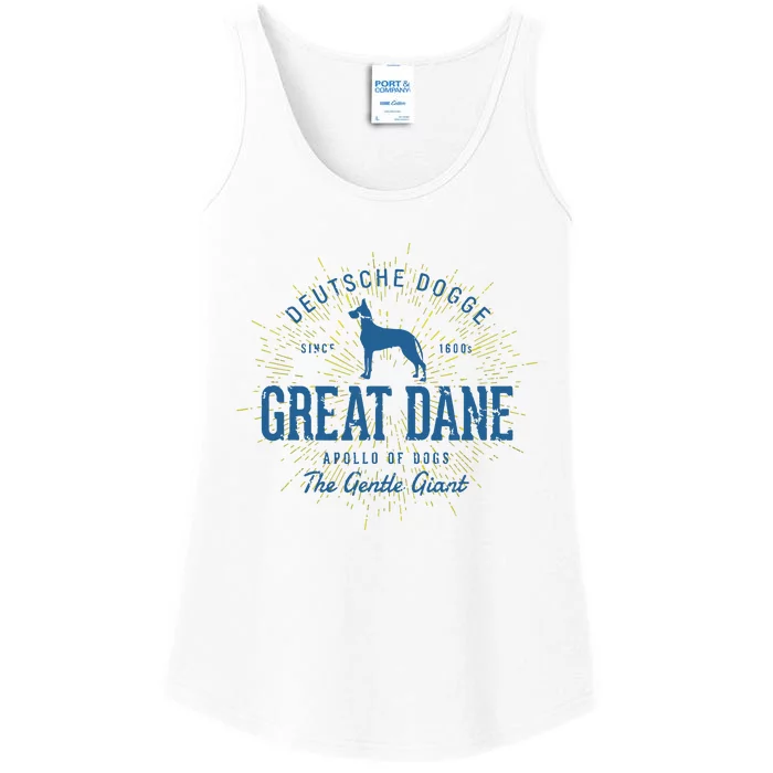 Retro Vintage Great Dane Ladies Essential Tank