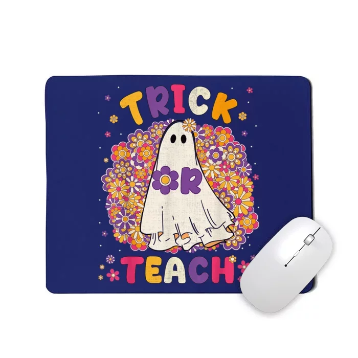 Retro Vintage Groovy Trick Or Teach Halloween Teacher Life Mousepad