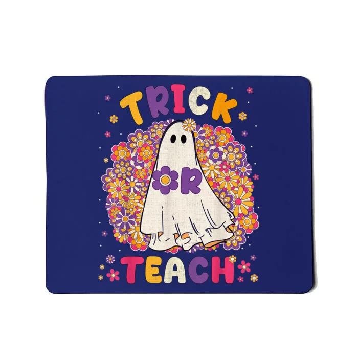 Retro Vintage Groovy Trick Or Teach Halloween Teacher Life Mousepad