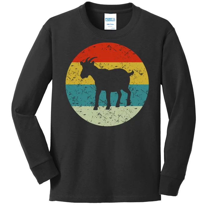 Retro Vintage Goat Kids Long Sleeve Shirt