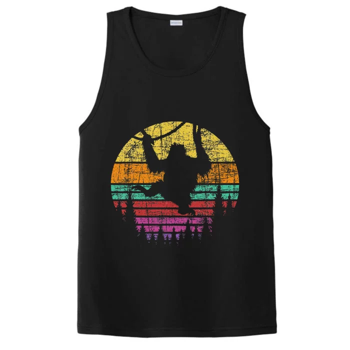 Retro Vintage Hanging Monkey Safari Jungle Animal Lover Performance Tank