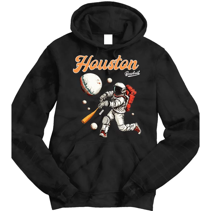 Retro Vintage Houston Texas Baseball Astronaut Crush City Tie Dye Hoodie