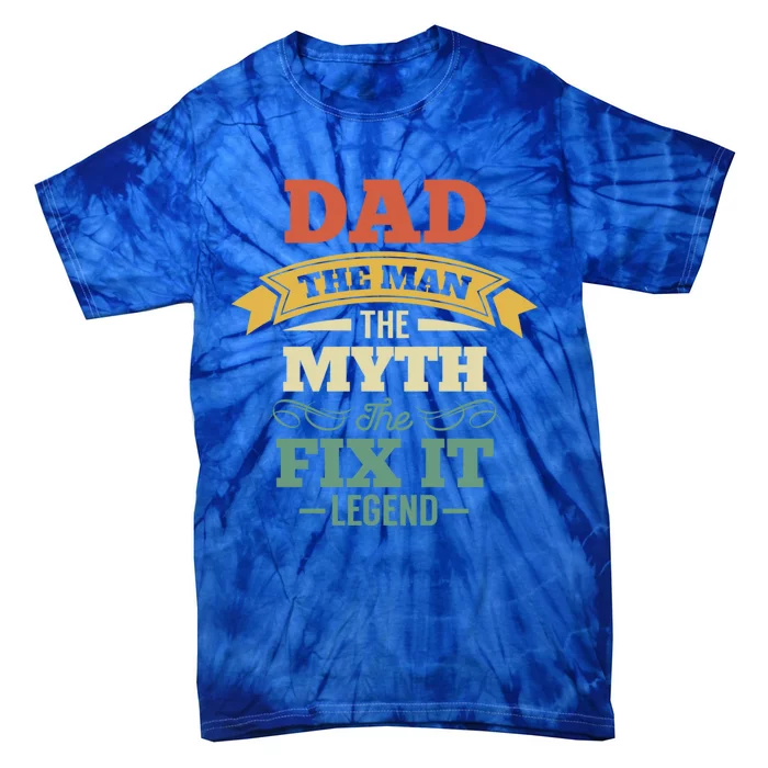 Retro Vintage Handy Dad Funny Gift Mr Fix It Fathers Day Funny Gift Tie-Dye T-Shirt