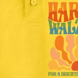 Retro Vintage Harris Walz For A Brighter Future 2024 Election Dry Zone Grid Performance Polo