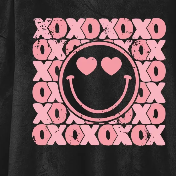 Retro Valentine Heart Xoxo Hooded Wearable Blanket