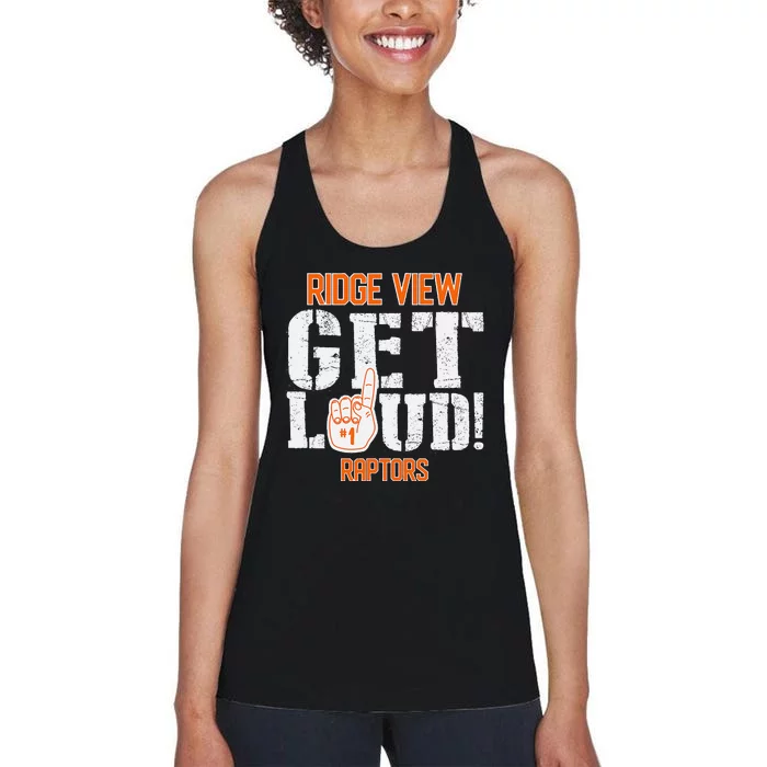 Ridge View High School Get Loud Raptors Women's Racerback Tank