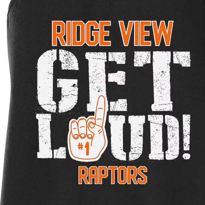 Ridge View High School Get Loud Raptors Women's Racerback Tank