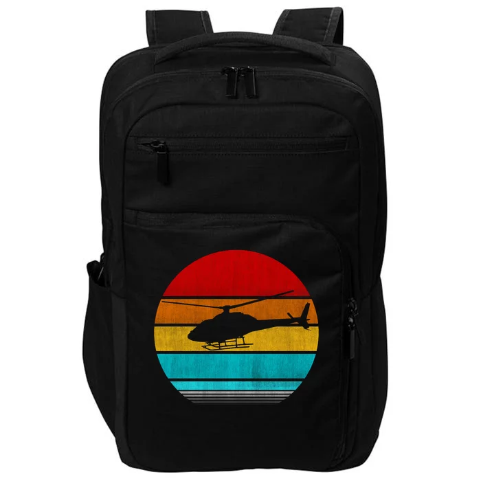 Retro Vintage Helicopter Impact Tech Backpack