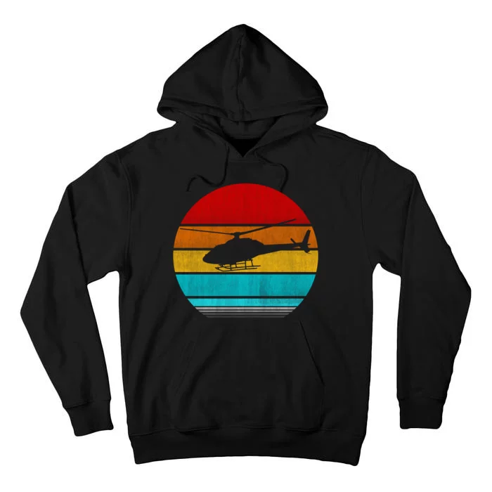 Retro Vintage Helicopter Tall Hoodie