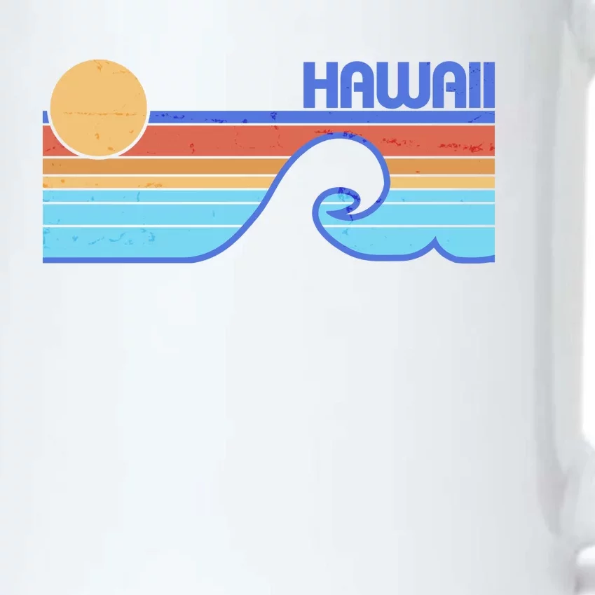 Retro Vintage Hawaii Sunset Wave Black Color Changing Mug