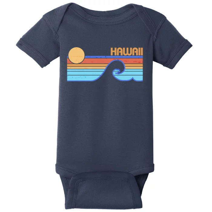 Retro Vintage Hawaii Sunset Wave Baby Bodysuit