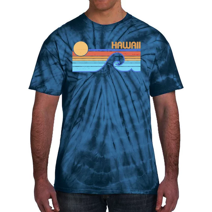 Retro Vintage Hawaii Sunset Wave Tie-Dye T-Shirt