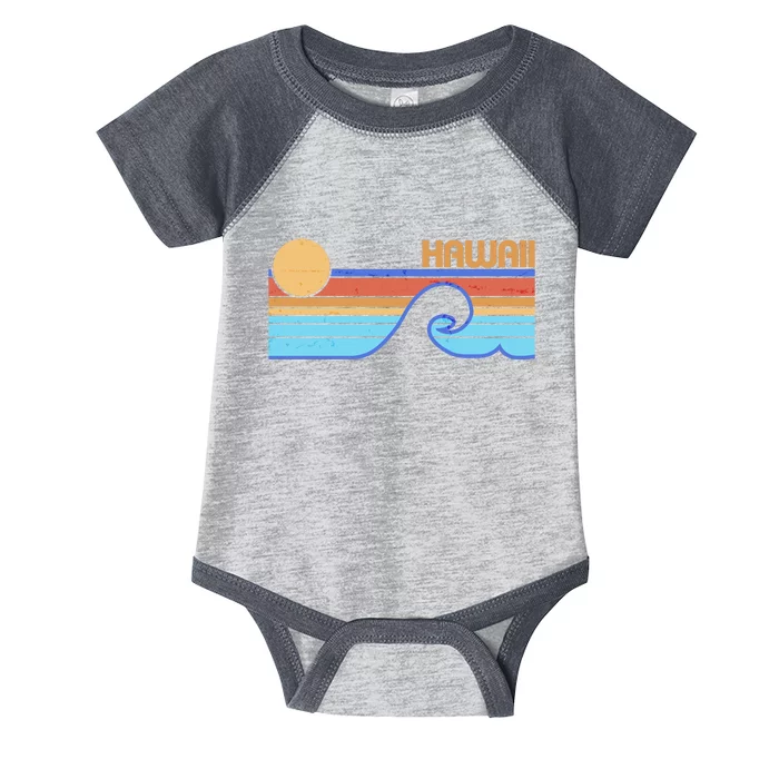 Retro Vintage Hawaii Sunset Wave Infant Baby Jersey Bodysuit