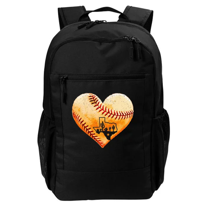 Retro Vintage Houston Texas Baseball Heart With Map Daily Commute Backpack