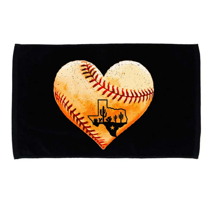 Retro Vintage Houston Texas Baseball Heart With Map Microfiber Hand Towel