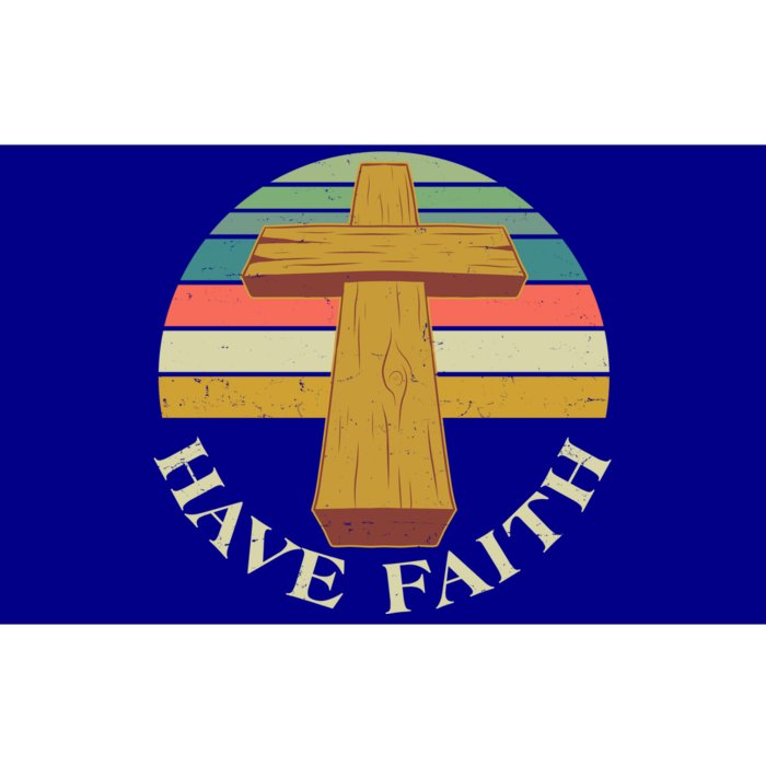 Retro Vintage Have Faith Bumper Sticker