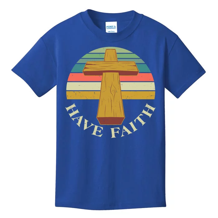 Retro Vintage Have Faith Kids T-Shirt