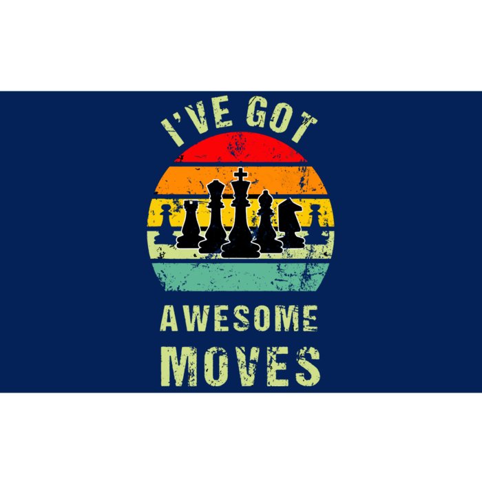 Retro Vintage I've Got Awesome Moves Chess Player Gift Bumper Sticker