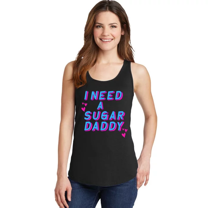 Retro Vintage I Need A Sugar Daddy Ladies Essential Tank