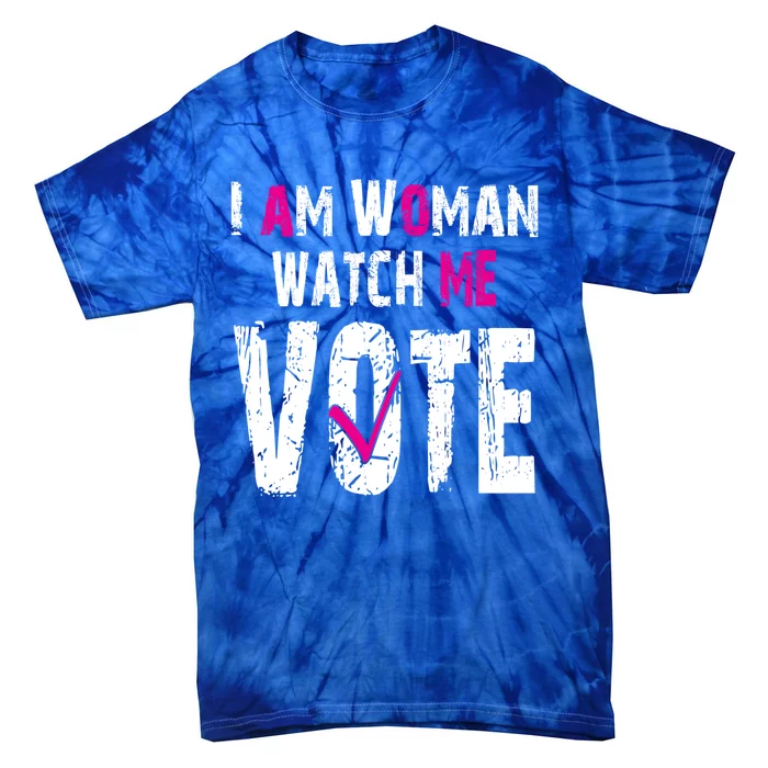 Retro Vintage I Am Watch Me Vote 2024 Great Gift Tie-Dye T-Shirt