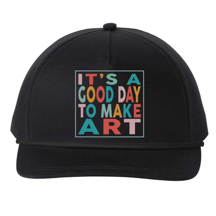 Retro Vintage It's A Good Day To Make Art Snapback Five-Panel Rope Hat