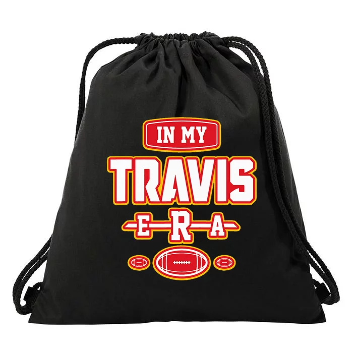 Retro vintage In My Travis Era Drawstring Bag