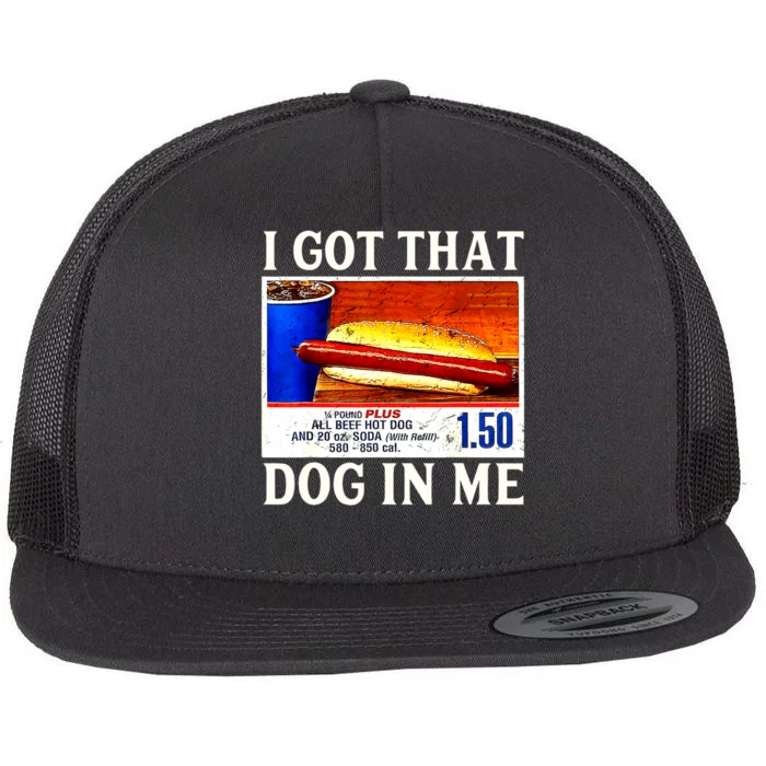 Retro Vintage I Got That Dog In Me Funny Hotdog Flat Bill Trucker Hat