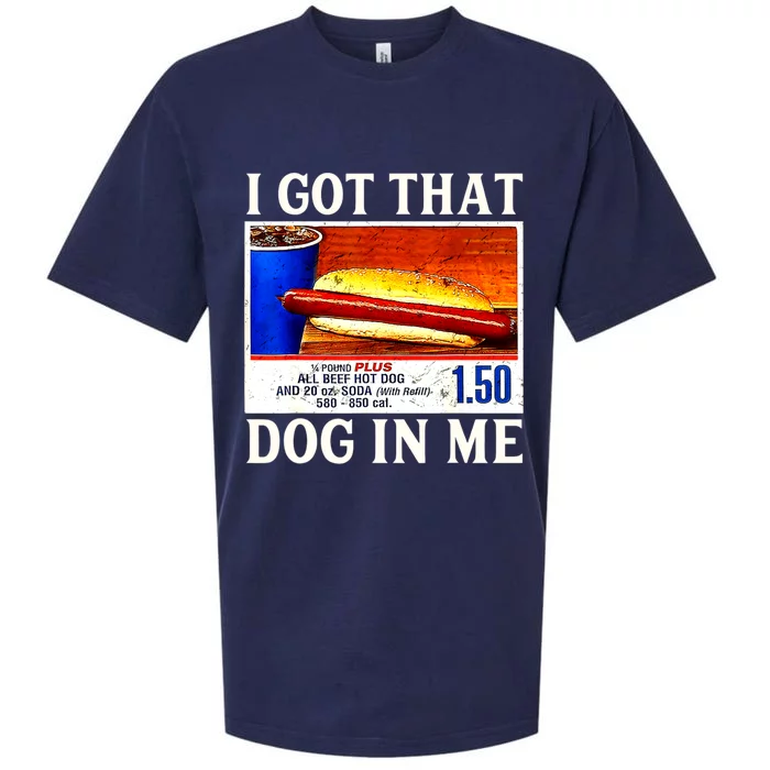 Retro Vintage I Got That Dog In Me Funny Hotdog Sueded Cloud Jersey T-Shirt