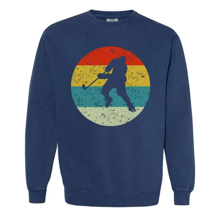 Retro Vintage Ice Hockey Garment-Dyed Sweatshirt