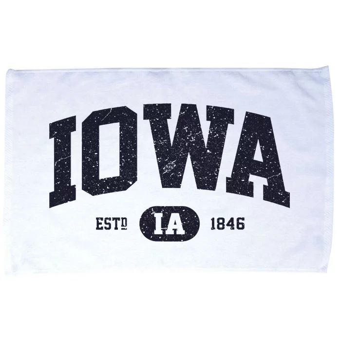 Retro Vintage Iowa Est Ia 1846 Microfiber Hand Towel