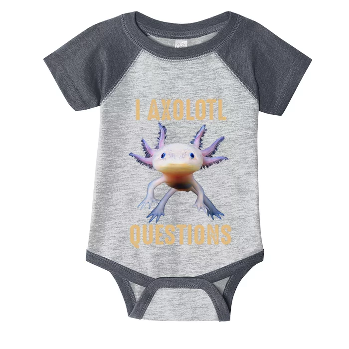 Retro Vintage I Axolotl Questions Infant Baby Jersey Bodysuit