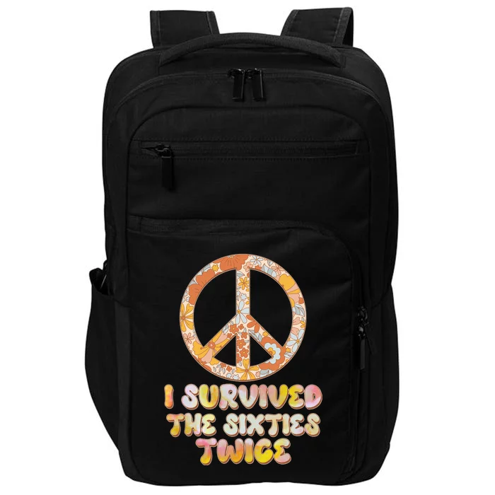 Retro Vintage I Survived The Sixties Twice Impact Tech Backpack