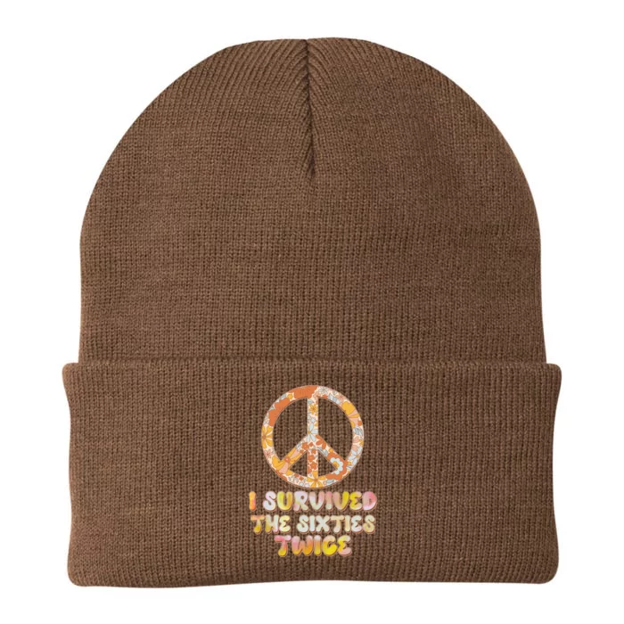 Retro Vintage I Survived The Sixties Twice Knit Cap Winter Beanie