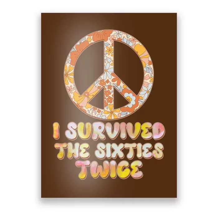 Retro Vintage I Survived The Sixties Twice Poster