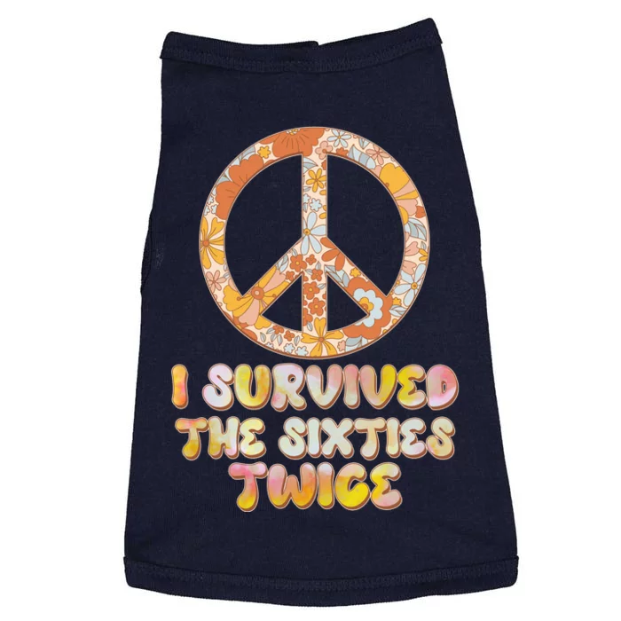 Retro Vintage I Survived The Sixties Twice Doggie Tank