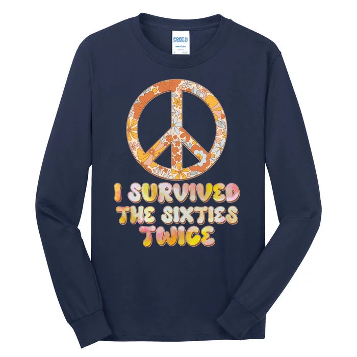 Retro Vintage I Survived The Sixties Twice Tall Long Sleeve T-Shirt