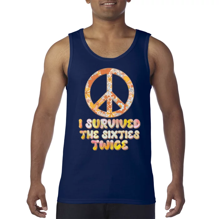 Retro Vintage I Survived The Sixties Twice Tank Top