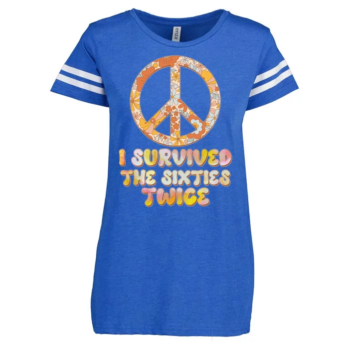 Retro Vintage I Survived The Sixties Twice Enza Ladies Jersey Football T-Shirt