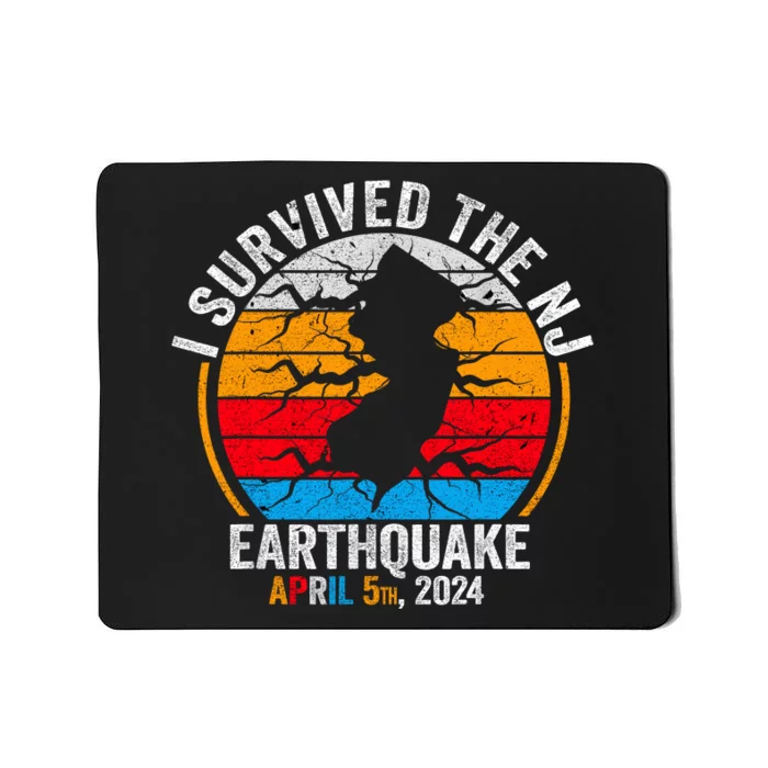 Retro Vintage I Survived The Nj Earthquake Mousepad