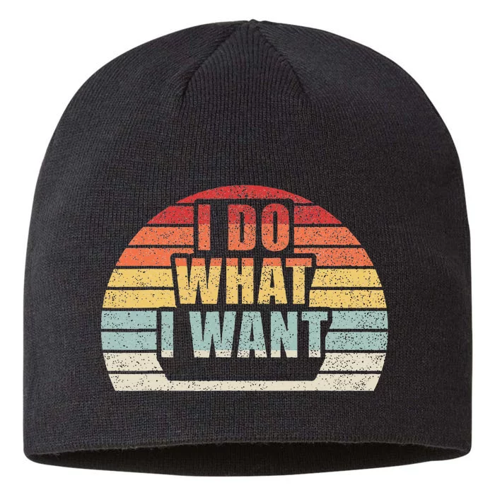 Retro Vintage I Do What I Want 8 1/2in Sustainable Knit Beanie