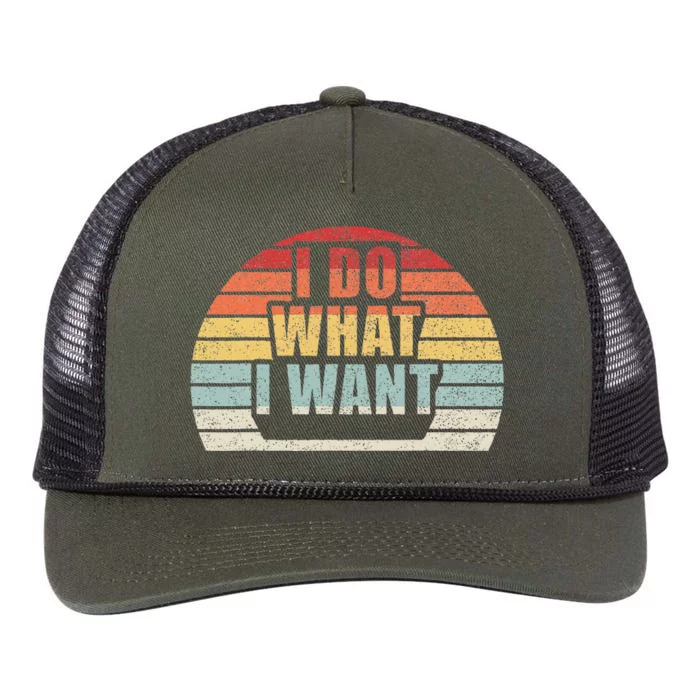 Retro Vintage I Do What I Want Retro Rope Trucker Hat Cap