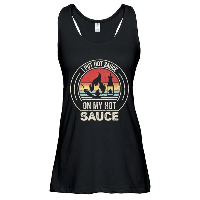 Retro Vintage I Put Hot Sauce On My Hot Sauce Ladies Essential Flowy Tank